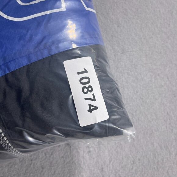 Vintage Starter Jacket Women Large‎ Windbreaker Black Blue Ripstop Hooded - Picture 12 of 12